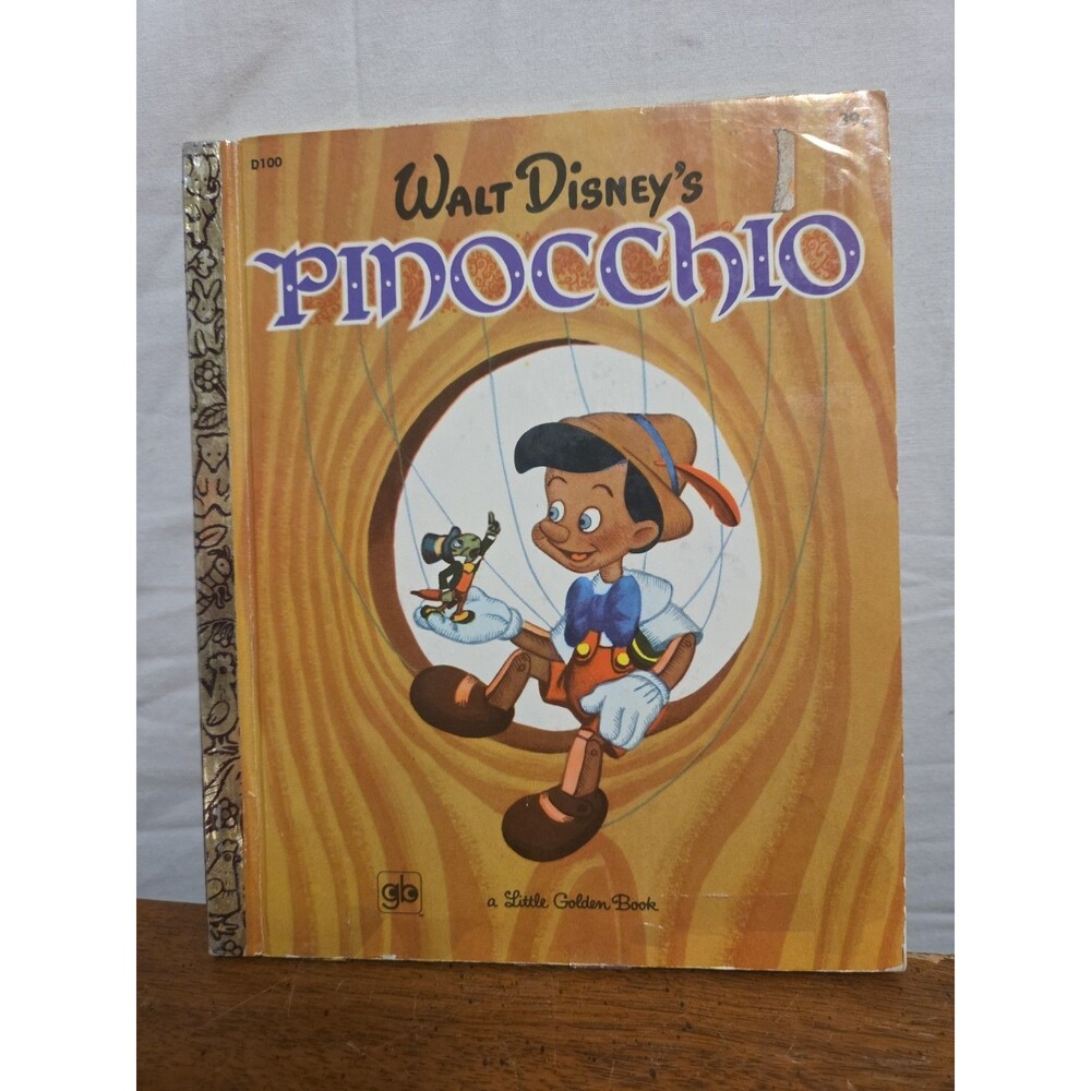 Vintage A Little Golden Book Walt Disney's Pinocchio 1971 28th Printing